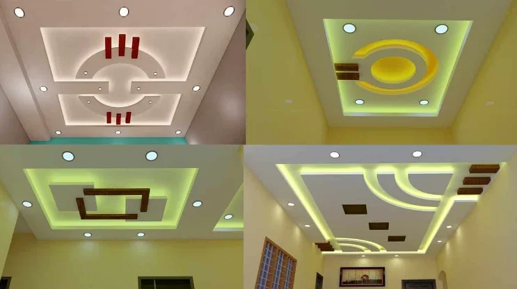 تصاميم أسقف جبس بورد بإضاءة LED